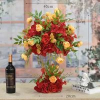 Support à fleurs géométrique en fer forgé de style festif européen, accessoires décoratifs fabriqués en Chine pour tables de mariage