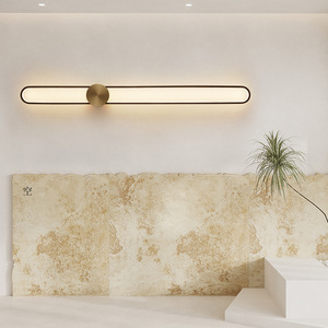 Minimalist All Copper Wall Lamp Led Touch <b>Control</b> For Living Room Bedroom Sofa <b>Tv</b> Background Lighting - Product Image 3