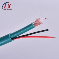 Cable de alimentación de 2 núcleos RG59 + 50 ohmios 75 ohmios Cable coaxial de alta frecuencia