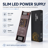 Alimentation LED à découpage 12V 200W ultra-mince 16,7A IP20, Driver métallique AC 198-242V OEM ODM pour éclairage LED