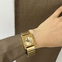 Jam Tangan Wanita Vintage Kecil Warna Emas 2025 Mewah dengan Mesin Quartz Tahan Air, Tali Jam, Mesin Jepang, dan Jarum Kristal Mewah
