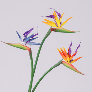 <span class=keywords><strong>Strelitzia</strong></span> Reginae en latex au toucher réel, <span class=keywords><strong>fleurs</strong></span> artificielles de haute qualité pour la décoration de la maison, décoration de table d'appoint - Product Image 1