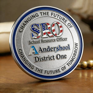 Moneda Conmemorativa Escolar SRO, Chapada en Plata, de Aleación de Zinc Pulido, Impresa en Letterpress - Product Image 1