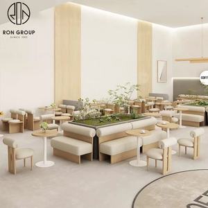 Taille personnalisée nordique moderne couleur crème belle <span class=keywords><strong>pizza</strong></span> restauration rapide restaurant salle à manger stand canapé café stand - Product Image 5