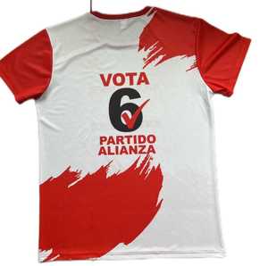Impresión personalizada de secado rápido sensación fresca deportes voto camiseta 140g poliéster camiseta - Product Image 1