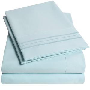 Hotel qualität Weiches Bettlaken-Set 100% Baumwolle 800 Faden zahl Einfacher Stoff mit Weihnachts charakter muster 4-teilige Bettlaken - Product Image 3