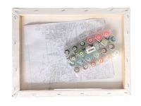 Kit de Peinture sur Toile pour Enfants, Peinture par Numéros DIY, Paysage Imprimé, Dessin Animé, 20x20cm, Coffret Cadeau Coloré