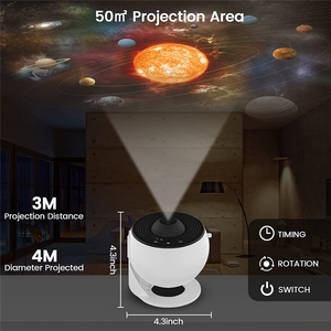 Projecteur Planétarium Ciel Étoilé 12-en-1 NOUVEAU Globe Fusée <span class=keywords><strong>Astronaute</strong></span> Veilleuse LED avec Minuteur Rotation à 360 Degrés pour Chambre d'Enfant - Product Image 3