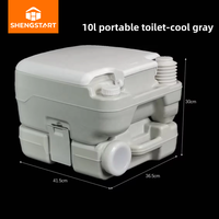 Mini toilette portable en acier durable et écologique au design traditionnel pour le camping, les camping-cars et l'extérieur