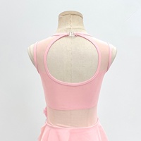Robe de danse lyrique rose pour filles, personnalisée en usine, OEM ODM, avec strass floraux, costume de scène contemporain pour filles
