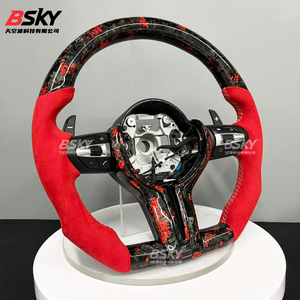 Pour BMW voiture rénovation intérieure rouge forgé carbone daim Lenkrad Fit 1234567 série F10 F30 E90 E89 F08 F18 F22 F31 F34 G30 F26 - Product Image 2