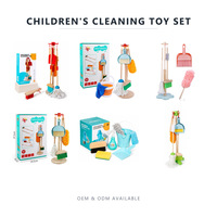 Ensemble de jouets de nettoyage en bois pour enfants, jeu de ménage, balai, serpillière, balayage, vente en gros, CE EN71 ASTM OEM ODM