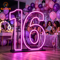 Lettres et chiffres géants lumineux RGB néon de qualité professionnelle, 3ft, 4ft, 5ft, pour décoration de mariage, anniversaire, fête, événement, remise de diplôme