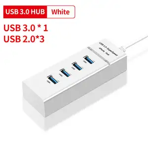 Hub usb novo estilo, 3.0 5gbps 4 portas usb3.0 hub divisor adaptador super velocidade alta qualidade periféricos do computador