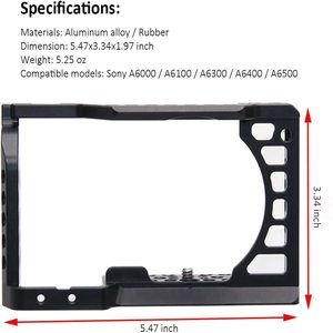 YEAH aluminium Vlogging vidéo prise de vue stabilisateur caméra Cage pour Sony <span class=keywords><strong>Alpha</strong></span> A6100 A6400 A6300 A6500 A6000 - Product Image 3