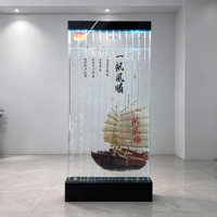 Panneau décoratif mobile en acrylique découpé au laser, motif vie marine et bulles d'eau, éclairage LED, taille personnalisée, pour la décoration intérieure