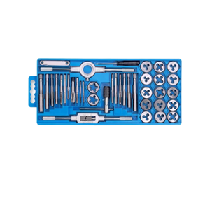 Jeu de tarauds et filières multi-tarauds HSS Pittsburgh SAE et métriques OEM avec garantie 1 an, en seau, pour le travail du bois et du métal - Product Image 1