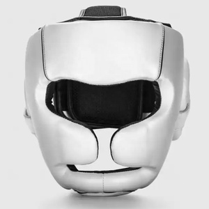 Protector de cabeza de boxeo de color blanco ajustable-entrenamiento de combate MMA-casco para adultos transpirable-Protectores de cabeza cómodos - Product Image 3