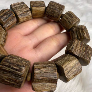 Pulsera de Cuentas de Madera Hecha a Mano, Pulsera Elástica de Cuentas de Madera Natural para Hombres y Mujeres, Joyería Espiritual para Meditación y Yoga - Product Image 1