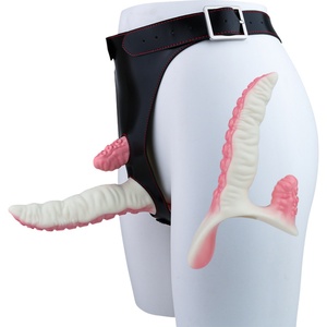 Vibrador de tentáculos de silicona con arnés, juguetes anales para adultos, consolador doble con arnés para lesbianas, vibradores para mujeres - Product Image 1