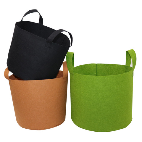 Manufacturer China Reusable Felt Fabric Planting Bags & Buckets Portable Vegetable Cultivation