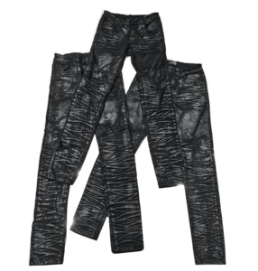 Custom Silver Wax Bronce Wax Color Denim Jeans - Product Image 3
