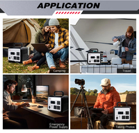 Station solaire portable OEM ODM 1500W 1200W 600W LiFePO4 512Wh/1152Wh avec panneau solaire, contrôleur MPPT extérieur et charge rapide QC3.0-PD