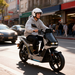 Motocicleta Eléctrica de Alta Potencia de 5.5KW, Batería de Litio de Largo Alcance de 150KM, Carga de 150kg, Impermeable, para Adultos, para Desplazamientos Urbanos - Product Image 2