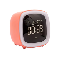 Lampu malam LED lucu Modern TV Digital desain terinspirasi untuk anak perempuan kamar tidur anak-anak sempurna Alarm dekoratif jam Alarm Desktop