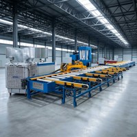 Table de refroidissement pour extrusion d'aluminium 600T, 38KW 380V, avec table de dévidage PLC et ligne de convoyage avec tireur pour le marché africain
