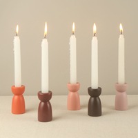 Moderner Nordischer Minimalistischer Keramik-Kerzenhalter Umweltfreundlich Herzform für Romantisches Abendessen Geburtstag Valentinstag Heimdekoration