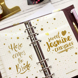 2025 Creative Foil Stamped 6-Hole <strong>Flipchart</strong> A6/A5 PVC Clear Divider Week/Month Ruler Today's Best <strong>Paper</strong> Spiral Loose-Leaf Gift - Product Image 3