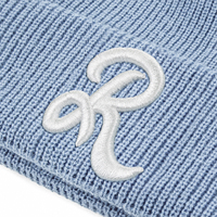 Bonnet d'Hiver Tricoté de Haute Qualité Unisexe avec Impression de Logo Personnalisé Bleu pour Femmes et Hommes-Vente en Gros