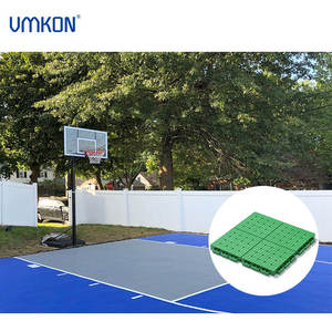Dalles de sol emboîtables pour terrain de basket VMKON Gamechanger+ - Matériau TPE, épaisseur 19 mm, utilisation intérieure/extérieure - Product Image 1