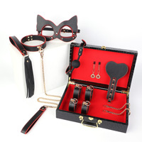 Kits de bondage 8 pièces, ensemble de restraints BDSM, menottes, fouet, collier, bâillon boule, jeu SM, flirt, jeu de rôle, jeu sexuel