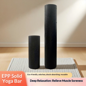 Rodillo de <span class=keywords><strong>Yoga</strong></span> EPP para <span class=keywords><strong>Relajación</strong></span> y Adelgazamiento de Piernas, Espuma para Ejercicios, Masaje Muscular, Negro, Suave, Sólido, para <span class=keywords><strong>Principiantes</strong></span> - Product Image 2