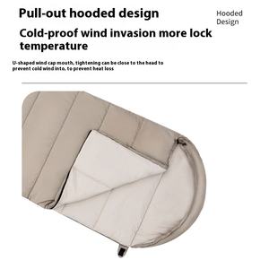 <span class=keywords><strong>Sac</strong></span> <span class=keywords><strong>de</strong></span> <span class=keywords><strong>couchage</strong></span> enveloppe à capuche 3 saisons, léger, 210T, imperméable, respirant, polyester, portable, coton, camping, extérieur, voiture - Product Image 4