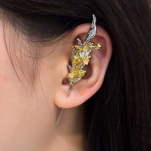 Pendientes de Oreja Estilo Vintage Oscuro con Plumas de Ángel y Demonio, Diamantes, Tipo Piercing, Gótico Punk, Joyería - Product Image 3