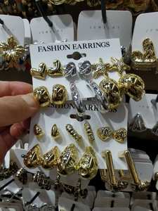 तेंदुए ट्रेंडी इयररिंग सेट हॉट इयररिंग एलर्जी मुक्त तरनिश 6 जोड़ी ईयररिंग सेट नहीं फीके कोई फीका नहीं - Product Image 2