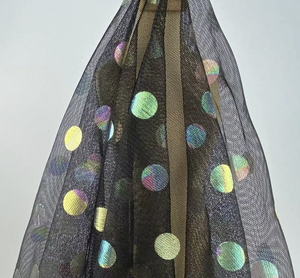 Film de gaufrage à chaud en maille à <span class=keywords><strong>pois</strong></span> bronzés, gaufrage laser, film de gaufrage à chaud coloré, maille de gaufrage colorée, jupes pour filles, tissu en maille coloré - Product Image 6