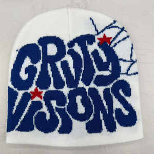 Berretto Lavorato a Maglia con Logo Personalizzato, 100% Acrilico, Caldo Invernale, Motivo a Ragnatela, Stile Hip Hop e Street Fashion - Product Image 2