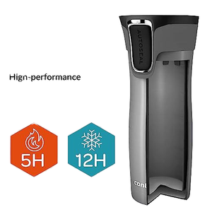 Klassieke onbreekbare thermosfles, lekvrij, 420ml (14oz), reisbeker met autoseal, dubbelwandige vacuüm waterfles - Product Image 3