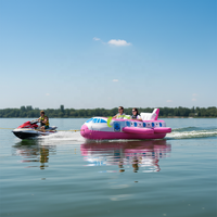 Tube gonflable de remorquage robuste pour 4 personnes, idéal pour les jeux de remorquage avec bateaux rapides, jet-skis et yachts