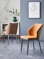 Maßgefertigte Möbel Leder Küche Esszimmer Metallbein Retro Braun Grau Esszimmerstühle