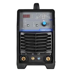 Soldador TIG portátil Mosdar 200P ACDC TIG Máquina de solda TIG de alumínio monofásica digital AC DC com pulso TIG 200 Amp