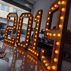 Kim loại lớn 3ft 4ft RGB neon ánh sáng lên khung marquee thư số cho đám cưới sinh nhật - Product Image 6