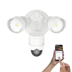 HD Security Camera with Built-in Dual LED Spotlights Two-Way Talk and Motion Sensor Smart Floodlight