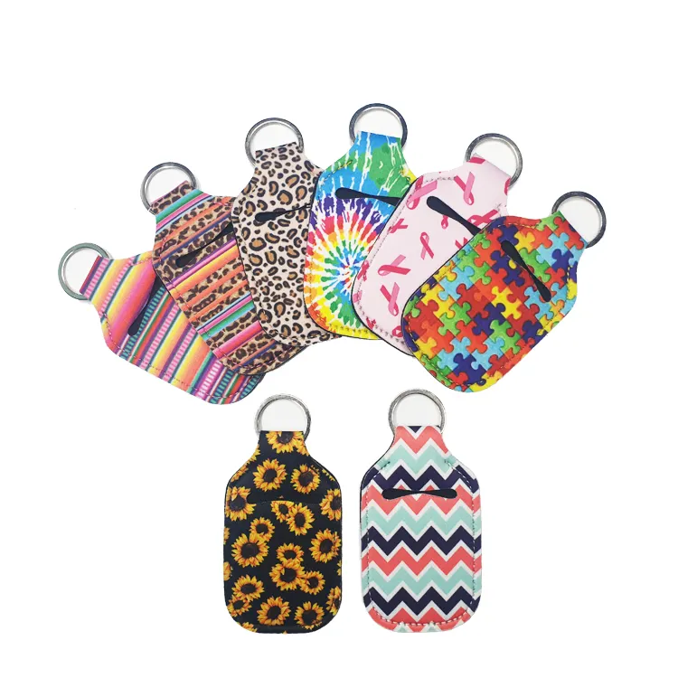 Promotional Gifts Pocket Size 30ミリリットルNeoprene Hand Sanitizer Bottle Holder With Keychain