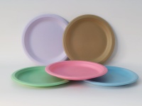 Assiettes et plateaux jetables biodégradables en plastique, couleurs personnalisées, écologiques, de 6 à 12 pouces, pour la restauration, collection 2026