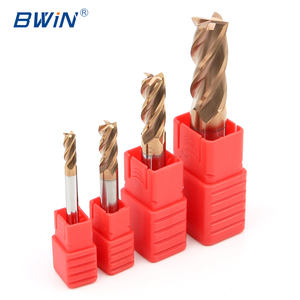 BWIN Sản Xuất HRC55 TISIN Lớp Phủ 4 Sáo Vonfram Cacbua Cobalt Máy Cắt Phay Đầu Vuông - Product Image 5